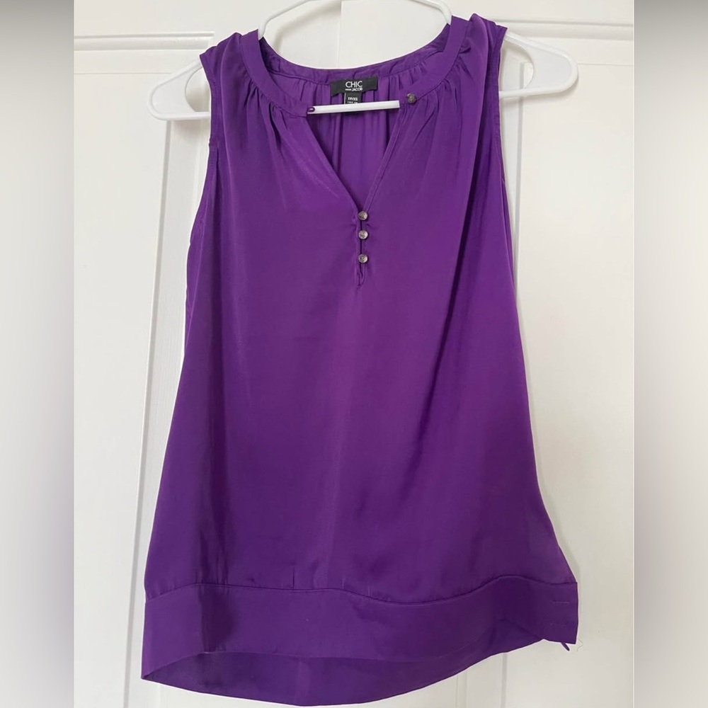Women's Purple Sleeveless Top